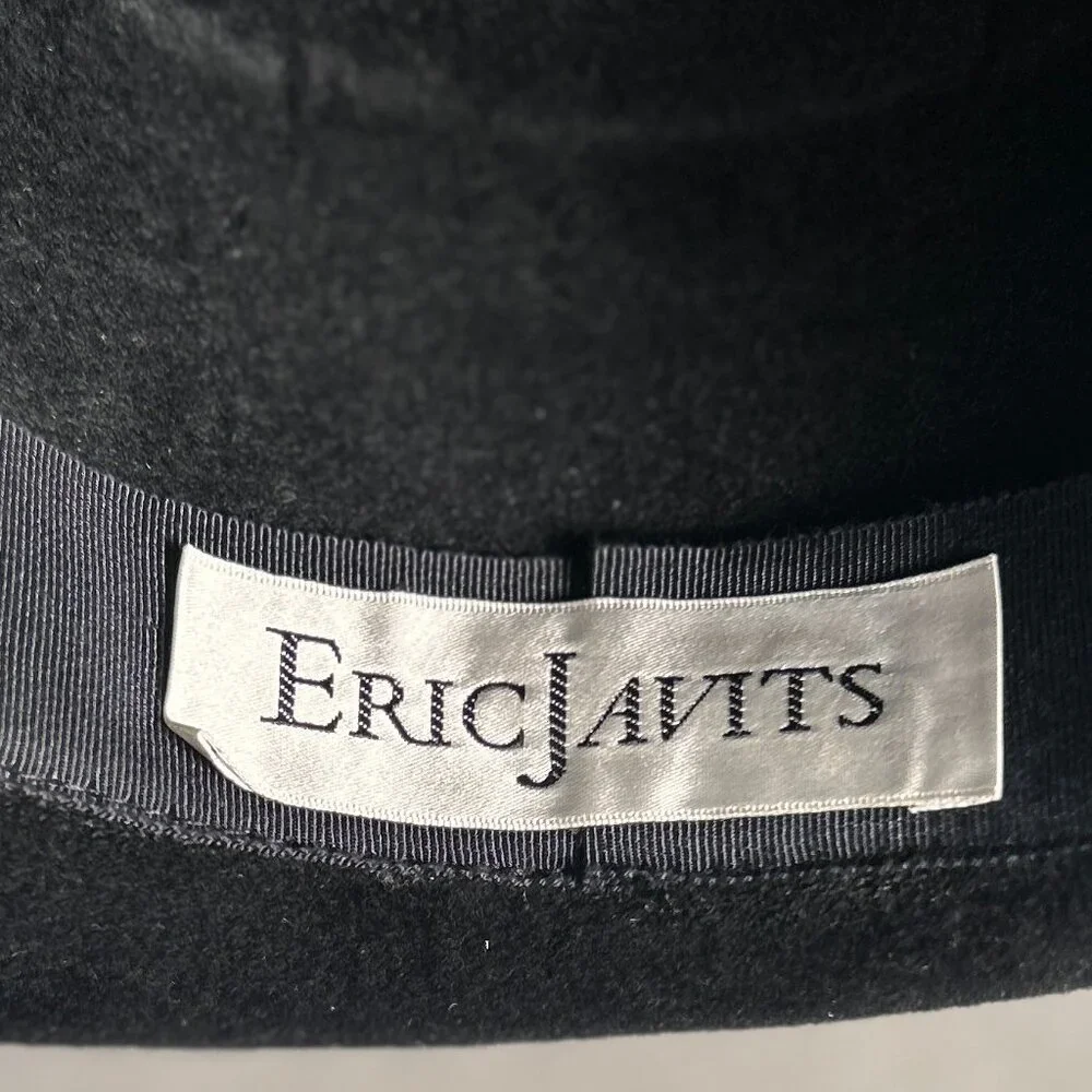 Eric Javits Vintage Wool Hat Satin Bow Old Money Quiet Luxury Cottage Prairie - Picture 7 of 7